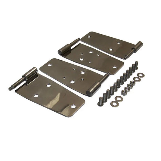 Crown Automotive RT34008 Stainless Steel Full Door Hinge Set for 76-93 Jeep CJ7 & Wrangler YJ