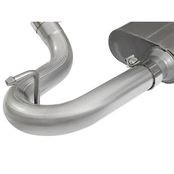 Load image into Gallery viewer, aFe Power 49-08044-1P Scorpion 2.5&quot; Aluminized Cat-Back Exhaust w/ Polished SS Tip for Jeep Wrangler JK Unlimited 4 Door
