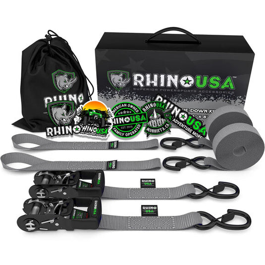 Rhino USA 1.6" x 8' Heavy Duty Ratchet Tie-Down