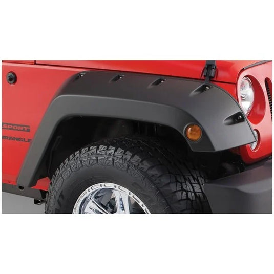 Bushwacker Factory Coverage 9.5" Width Pocket Style Fender Flares for 07-18 Jeep Wrangler JK 2 Door