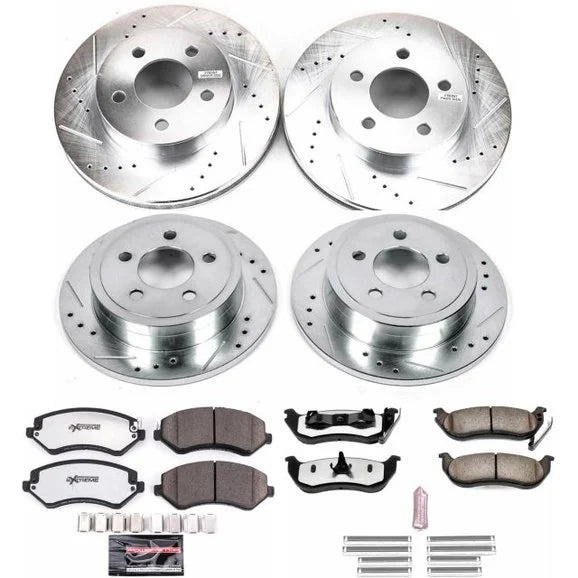 Power Stop K2162-36 Front & Rear Z36 Extreme Performance Brake Kit For 03-07 Jeep Liberty