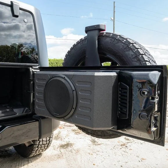 Load image into Gallery viewer, Stinger Off-Road TXJWB12 Swing Gate-Mounted 12&quot; Subwoofer Enclosure for 07-24 Jeep Wrangler JL, JK
