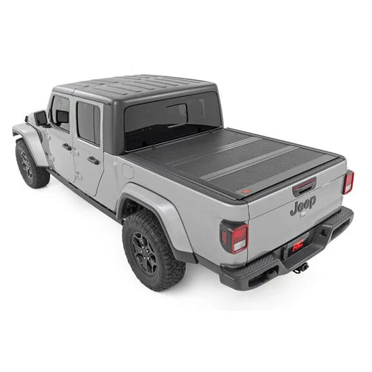 Rough Country 47620500A Low Profile Hard Tri-Fold Tonneau Cover for 20-24 Jeep Gladiator JT