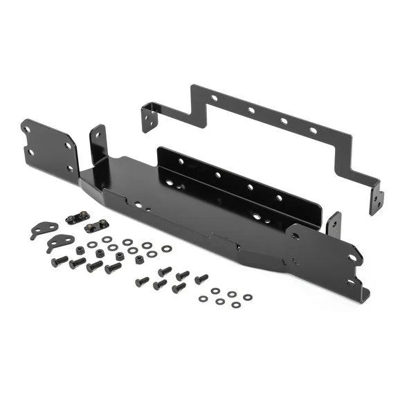 Rugged Ridge 11543.16 Winch Mount Plate for 18-24 Jeep Wrangler JL & Gladiator JT with Factory Steel or Spartacus Front Bumpers