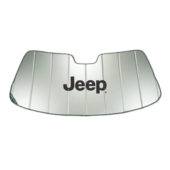 Load image into Gallery viewer, Covercraft Jeep Logo UVS 100 Original Sunscreen for 18-24 Jeep Wrangler JL &amp; Gladiator JT
