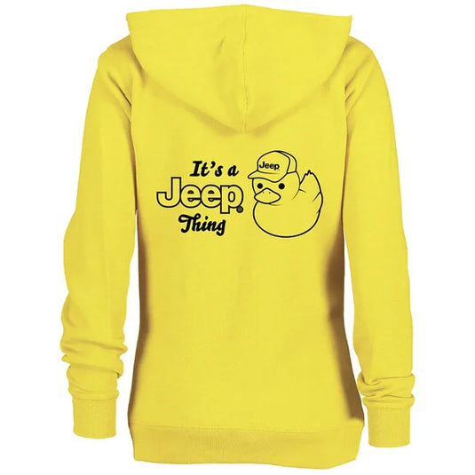 Jeep Merchandise Ladies Jeep It's A Jeep Thing Duck Zip Hoodie in Yellow