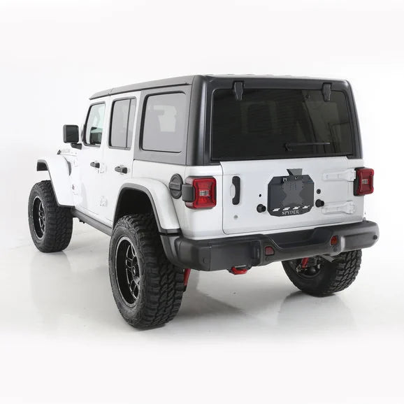 Load image into Gallery viewer, Poison Spyder 19-04-013P1 Tire Carrier Delete Plate with Camera and License Plate Mount for 18-20 Jeep Wrangler JL
