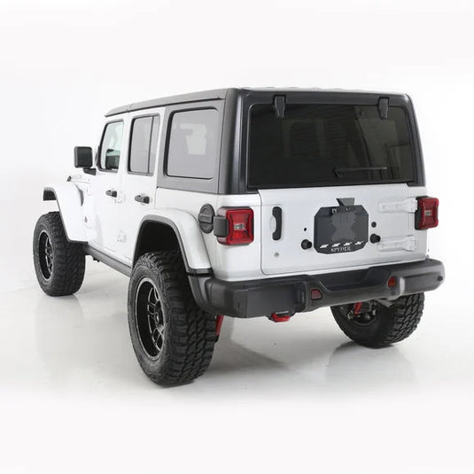 Poison Spyder 19-04-013P1 Tire Carrier Delete Plate with Camera and License Plate Mount for 18-20 Jeep Wrangler JL