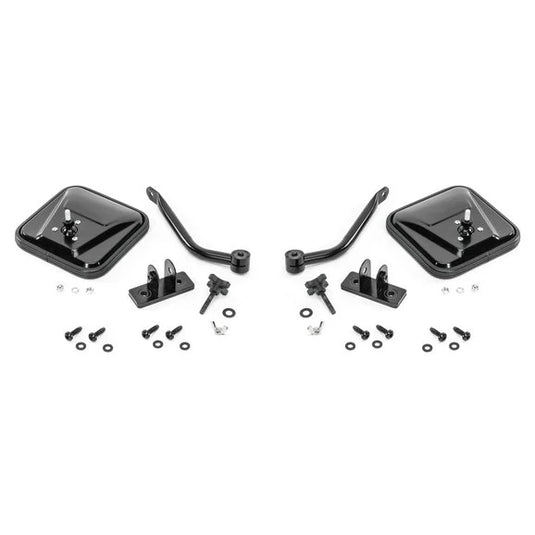 Quadratec Quick Release Mirrors with Square Head for 97-18 Jeep Wrangler TJ, Unlimited, Wrangler & Wrangler Unlimited JK