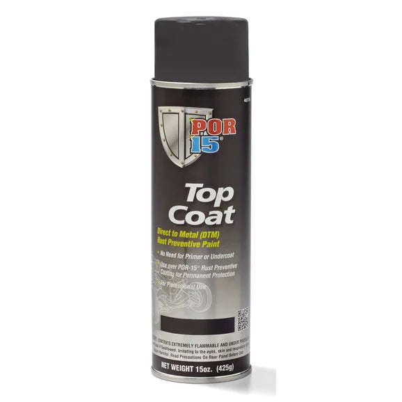 Por-15 45918 Top Coat in Semi-gloss Black 15oz Aerosol Can