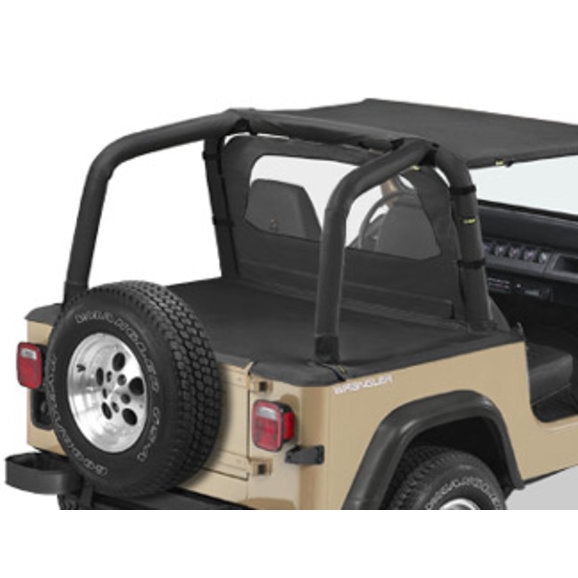 Bestop Strapless Bikini Top, Windjammer & Duster Deck Cover Combo for 92-95 Jeep Wrangler YJ with Hardtop