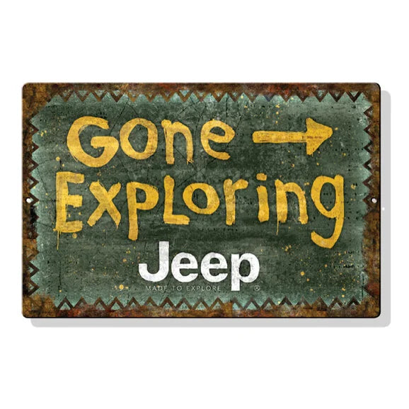 Jeep Merchandise Jeep Gone Exploring Metal Sign- 11.75