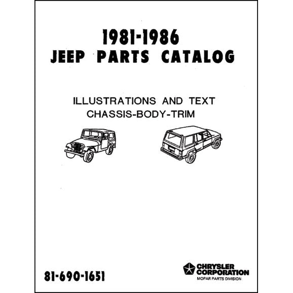 Load image into Gallery viewer, Bishko Automotive Literature Factory Authorized Parts Catalog for 74-96 Jeep Vehicles
