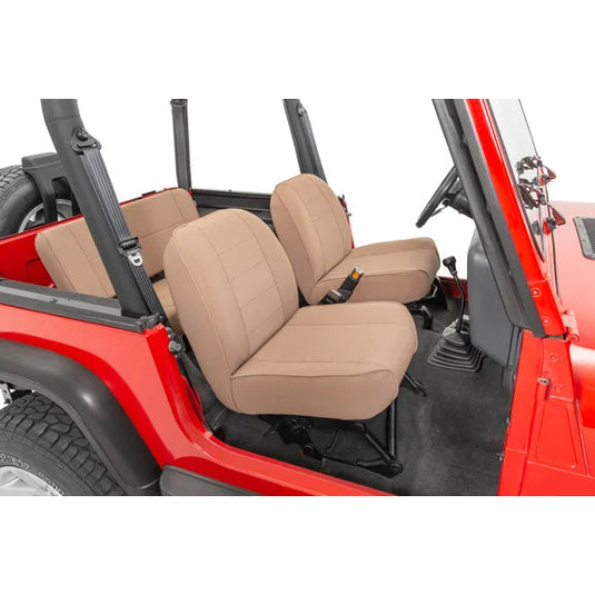Rugged Ridge 13400.04 Premium Low-Back Bucket Seat Tan for 76-02 Jeep CJ & Wrangler YJ, TJ