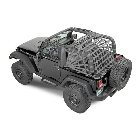 Dirtydog 4X4 Rear Spider Netting for 07-18 Jeep Wrangler JK 2 Door