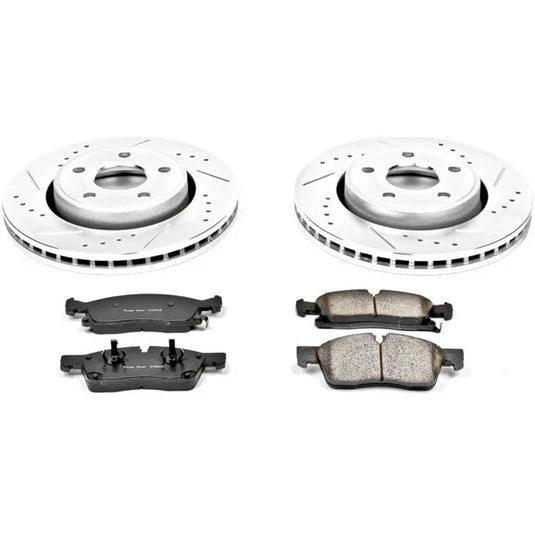 Power Stop K5951 Front Z23 Evolution Sport Performance 1-Click Brake Kit for 11-14 Jeep Grand Cherokee WK2