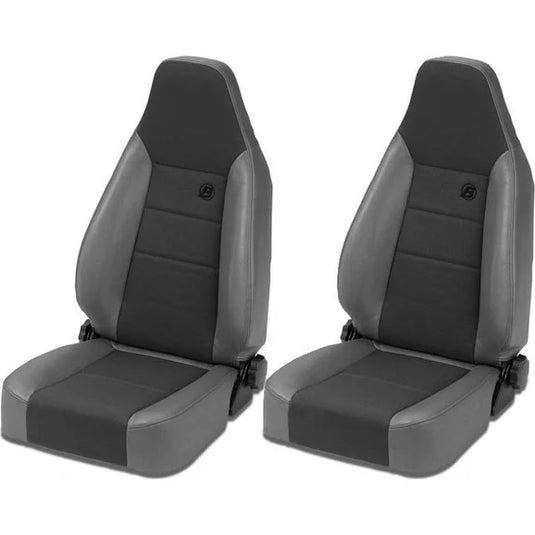 Bestop TrailMax II Sport Front Seats in Fabric for 76-06 Jeep CJ-5,CJ-7,CJ-8 Scrambler & Wrangler YJ,TJ & Unlimited