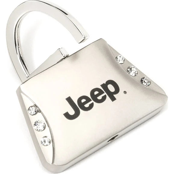 Load image into Gallery viewer, Automotive Gold KC9120JEE Jeweled Jeep Logo Keychain
