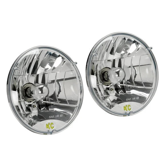 Load image into Gallery viewer, KC HiLiTES 42301 7&quot; H4 Halogen Headlight Pair for 45-86 Jeep CJ and 97-06 Wrangler TJ
