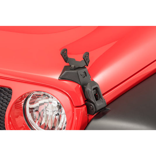 Go Rhino 730035T Hood Latch Light Mount Pods for 18-21 Jeep Wrangler JL Unlimited & Gladiator JT