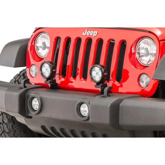 Load image into Gallery viewer, Quadratec Hi Performance 4&quot; Round LED Light Kit for 10-18 Jeep Wrangler JK
