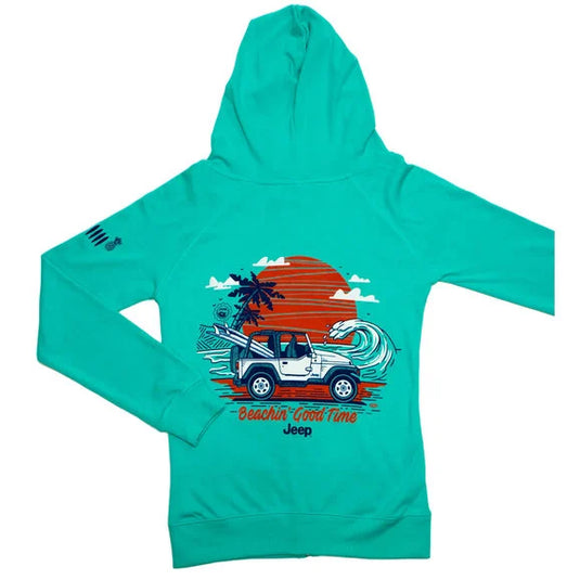 Jeep Merchandise Ladies Jeep Beachin' Good Time Zip-Hoodie