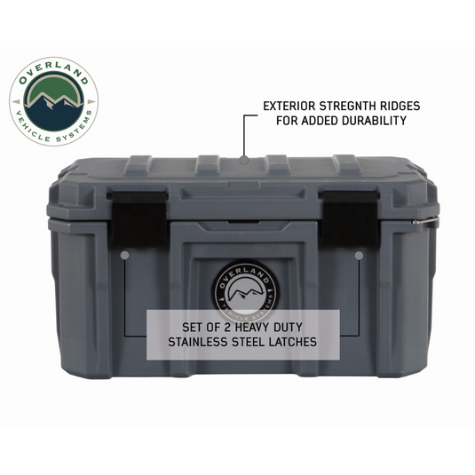 D.B.S. - Dark Grey 53 QT Dry Box With Drain, And Bottle Opener