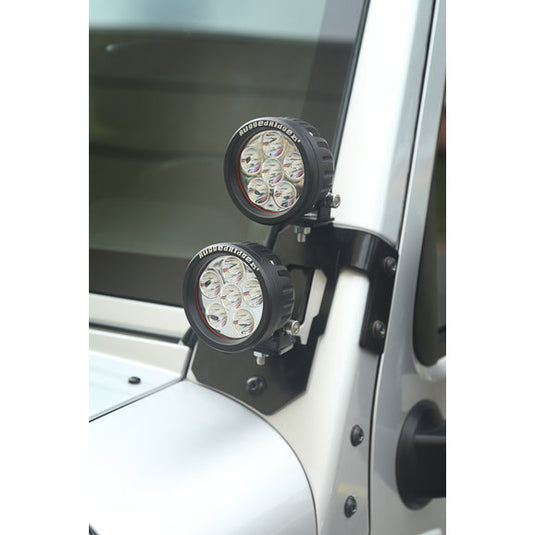 Rugged Ridge Dual A-Pillar Light Mount Kit with 3.5