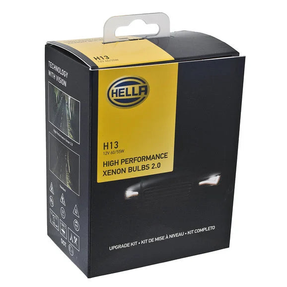 Load image into Gallery viewer, Hella 97052 High Performance 2.0 H13 Xenon White Headlight Bulb Pair 60/55W
