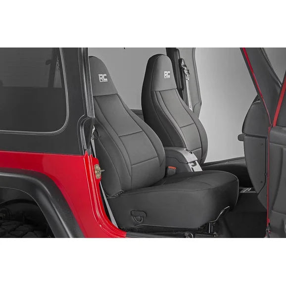 Load image into Gallery viewer, Rough Country 91000 Front &amp; Rear Seat Covers for 97-02 Jeep Wrangler TJ
