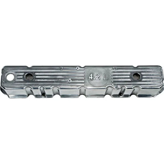 OMIX 17401.09 Polished Aluminum Valve Cover for 81-87 CJ Series & Wrangler YJ with 4.2L 258c.i.