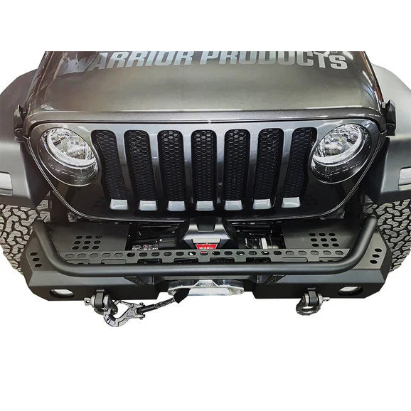 Load image into Gallery viewer, Warrior Products 6538 MOD Series Front Mid-Width Bumper with Brush Guard for 18-24 Jeep Wrangler JL &amp; Gladiator JT
