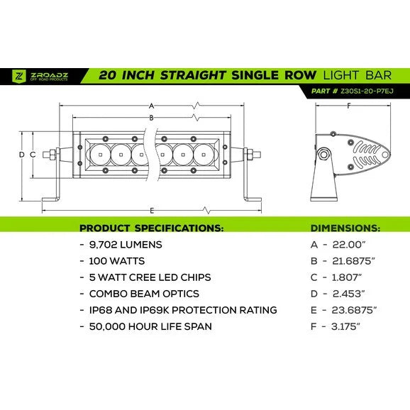 Load image into Gallery viewer, ZROADZ Z344811-KIT Hood Hinge LED Kit with 20&quot; Light Bar for 07-18 Jeep Wrangler JK
