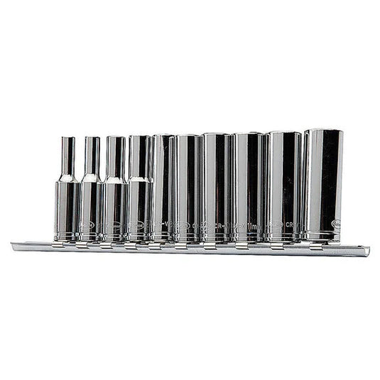 Eastwood 32171 10-Piece 1/4" Drive MM Deep Socket Set