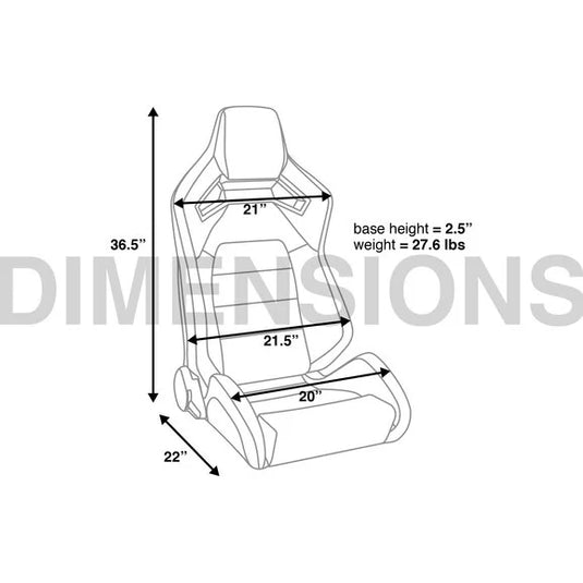 Corbeau Sportline RRX Reclining Seat Pair for 76-18 Jeep CJ-7, Wrangler YJ, TJ, JK & Unlimited