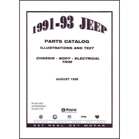 Load image into Gallery viewer, Bishko Automotive Literature Factory Authorized Parts Catalog for 74-96 Jeep Vehicles
