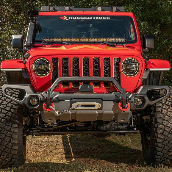 Load image into Gallery viewer, Rugged Ridge 11549.55 Venator Front Bumper Overrider for 18-24 Jeep Wrangler JL &amp; Gladiator JT
