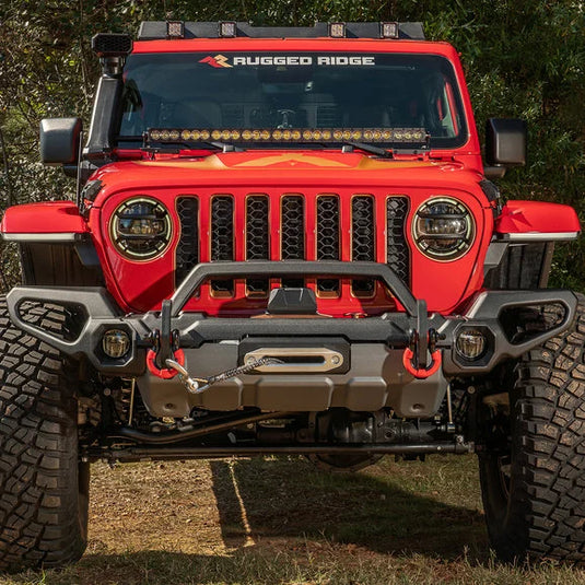 Rugged Ridge 11549.55 Venator Front Bumper Overrider for 18-24 Jeep Wrangler JL & Gladiator JT