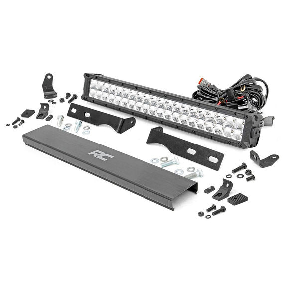 Load image into Gallery viewer, Rough Country 20in LED Light Bar with Bumper Mount Kit for 11-21 Jeep Grand Cherokee WK2
