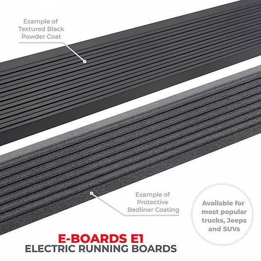 Go Rhino E-BOARD E1 Electric Running Board Kit for 07-18 Jeep Wrangler JK 2-Door