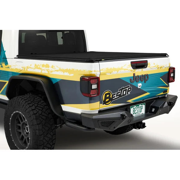 Load image into Gallery viewer, Bestop 44962-01 HighRock 4x4 Granite Series Rear Bumper for Jeep Gladiator JT
