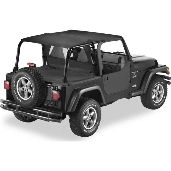 Bestop Safari Header Combo in Black for 97-02 Jeep Wrangler TJ with O.E. Soft Top