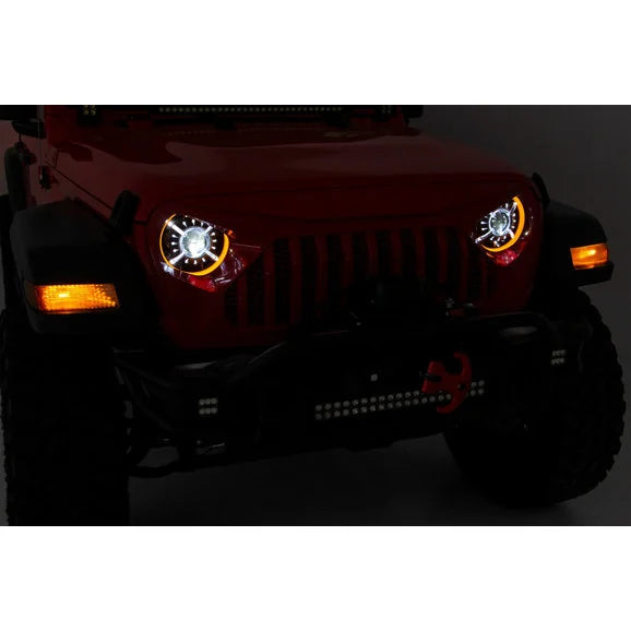 Load image into Gallery viewer, Rough Country RCH5300 9 Inch LED Halo Projector Headlights for 18-24 Jeep Wrangler JL &amp; 20-24 Gladiator JT
