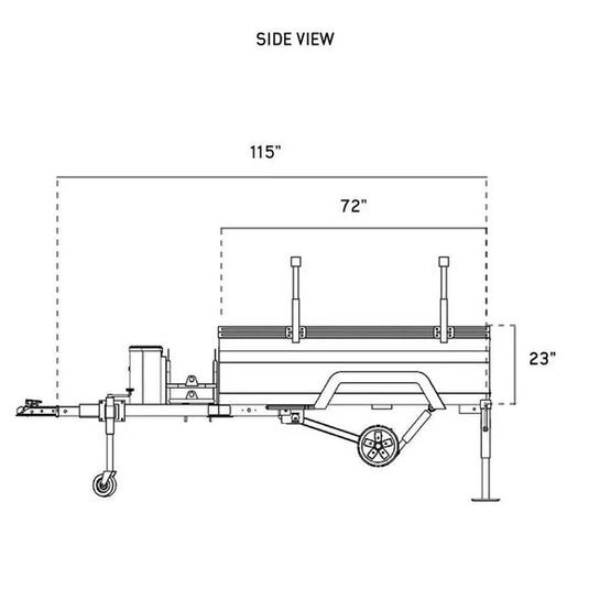 Overland Vehicle Systems 70100010 Off Road Trailer Military Style With Full Articulating Suspension