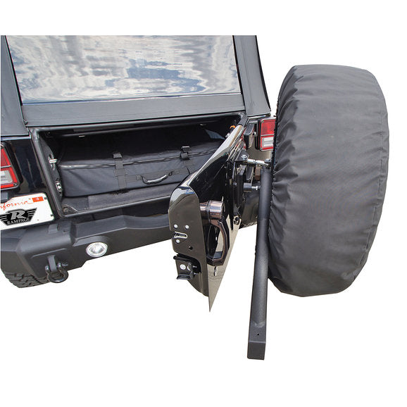 Load image into Gallery viewer, Rampage Products Rear Recovery Bumper with Tire Carrier for 07-18 Jeep Wrangler JK
