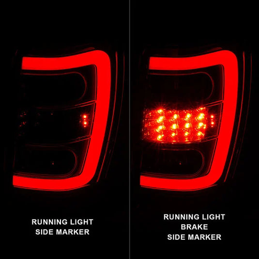 Anzo USA LED Tail Lights with C Light Bar for 99-04 Jeep Grand Cherokee WJ