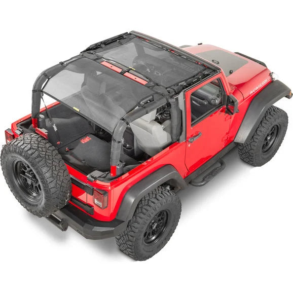 Dirtydog 4X4 Front & Rear Sun Screen for 07-18 Jeep Wrangler JK 2 Door