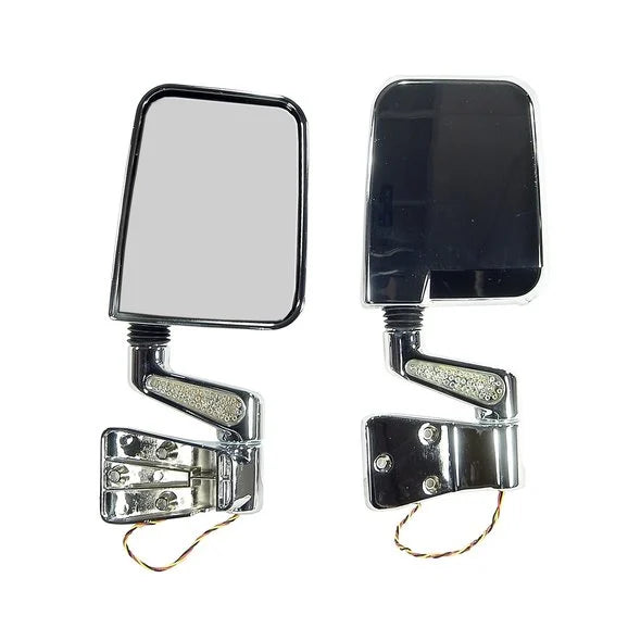 Rugged Ridge 11016.01 LED Mirrors in Chrome for 87-02 Jeep Wrangler YJ & TJ