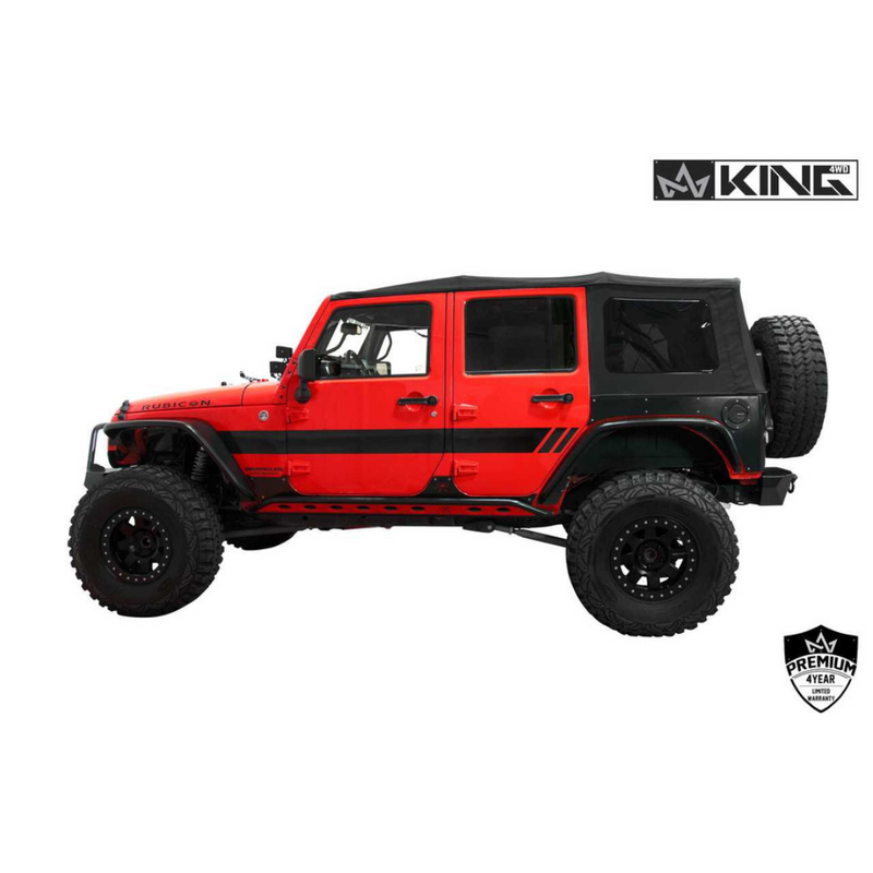 Load image into Gallery viewer, King 4WD Premium Replacement Soft Top, Black Diamond With Tinted Windows, Jeep Wrangler Unlimited JK 4 Door 2007-2009
