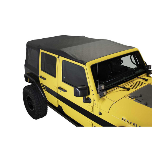 King 4WD Premium Replacement Soft Top, Black Diamond With Tinted Windows, Jeep Wrangler Unlimited JK 4 Door 2010-2018